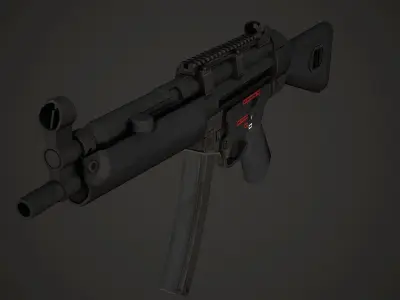 HK Mp5 Low Poly Low-poly 3D model