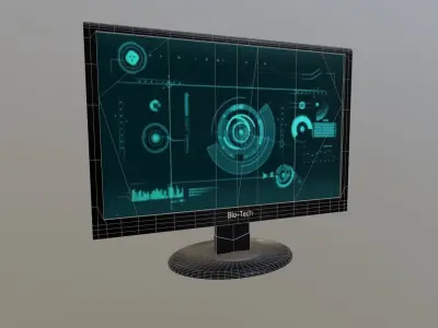 Generic Monitor Low-poly 3D model