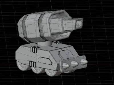 Army Tank 3D Illustration 3D model