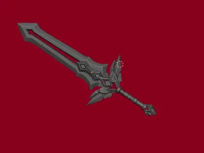 stylized sword 3D model