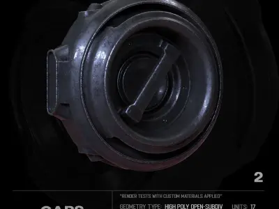 17 Caps SUBD 3D model