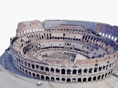3-Roman Amphitheaters 3D Model Collection