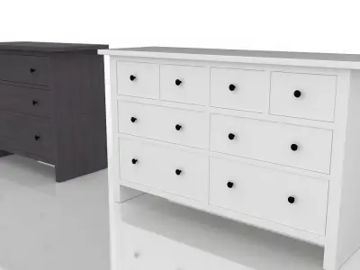 Ikea HEMNES room furniture Free low-poly 3D model