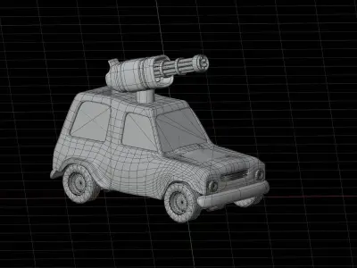 Military Car 3D Illustration 3D model