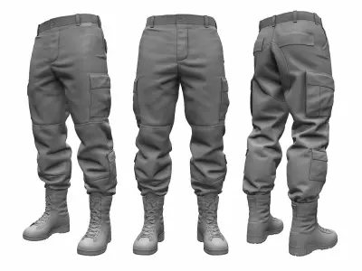 ACU Army Combat Uniform Pants High Poly 3D model