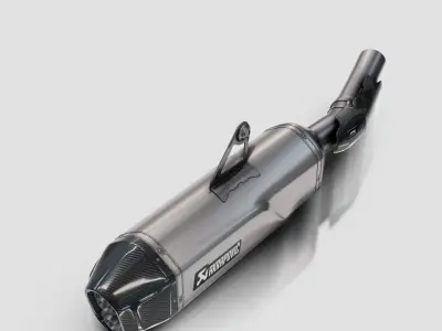 Akrapovic Slip-On Exhaust Low-poly 3D model