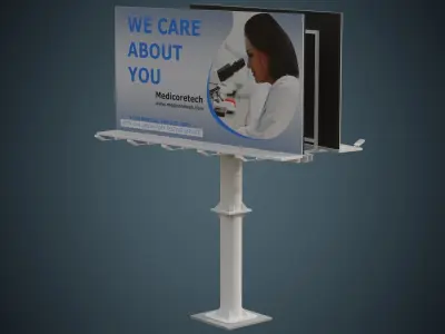 Billboard 3B Low-poly 3D model