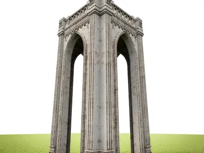 GOTHIC CASTLE BUILDING 12 Low-poly 3D model