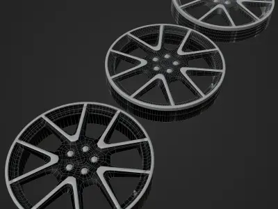 Range Rover 21in Wheels Low-poly 3D model