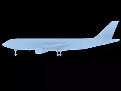 Not textured Airbus A300 3D model