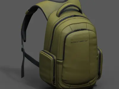 Backpack Camping Generic military combat soldier armor scifi  Low-poly 3D model