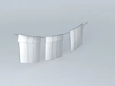 dishclothes on a line Free 3D model
