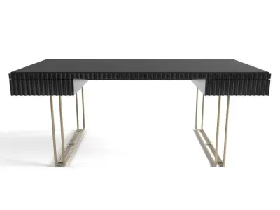 Modern Office Furniture Black Gold best quality boss room Low-poly 3D model