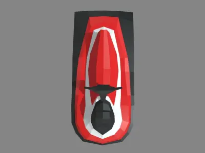 Low Poly Jet Ski 01 Low-poly 3D model