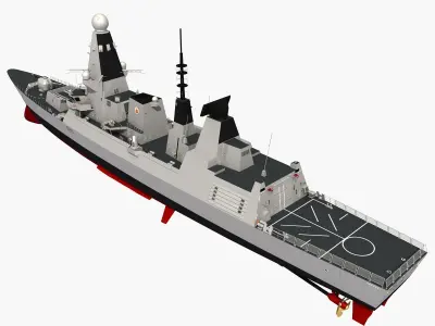 TYPE 45 DESTROYER HMS DRAGON 3D model