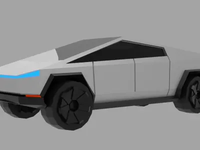 Tesla CyberTrack Low-poly 3D model