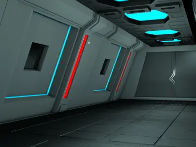 Sci fi Interior 3D model 82