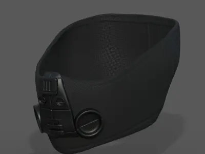 Gas mask respirator scifi futuristic 3d  Low-poly 3D model 47