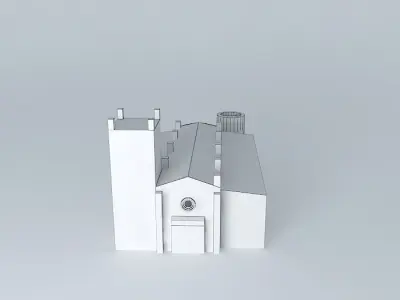 Church of St. Mary Tower Carvajar. Caceres Concatredral Free 3D model