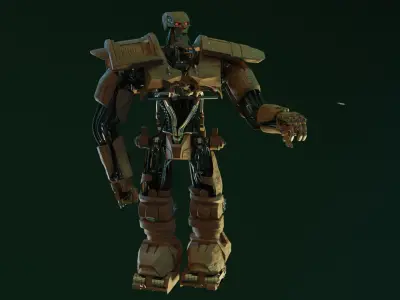 ABC WARRIOR   judge dredd Low-poly 3D model