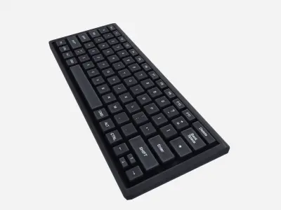 Computer Keyboard Low-poly 3D model