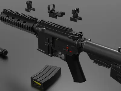 m416 Gun Fps - Tps Low-poly 3D model