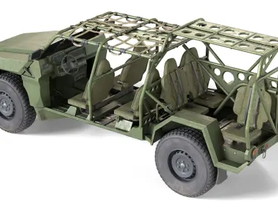 Chevy Colorado ZR2 military ISV Low-poly 3D model
