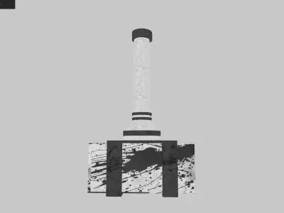 Fantasy Hammer - Medieval Style  Low-poly 3D model