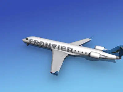 Bombardier CRJ700 Frontier Airlines 3D model