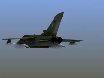 Tornado Strike Aircraft Low-poly 3D model