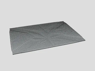 Jamaican flag with cannabis leaf Low-poly 3D model