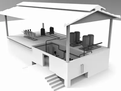 Water Treatment Plant 3D model