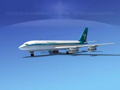 Boeing 707 Transamerica 3D model