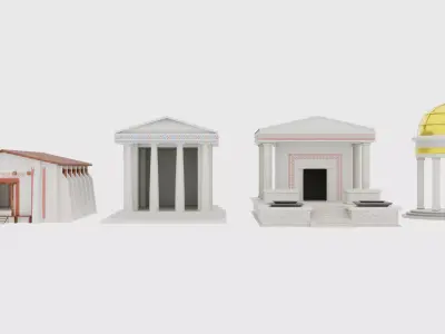 Roman buildings  3D model