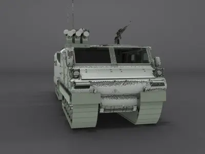 Bronco ATTC Mortar Tracked Carrier Low-poly 3D model