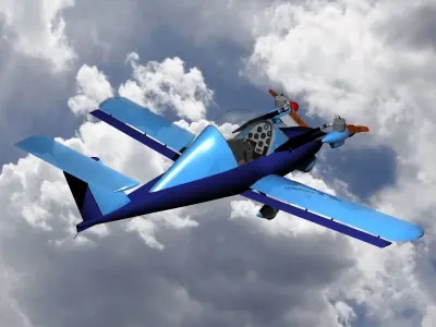 Cri-Cri ultralight aircraft 3D model