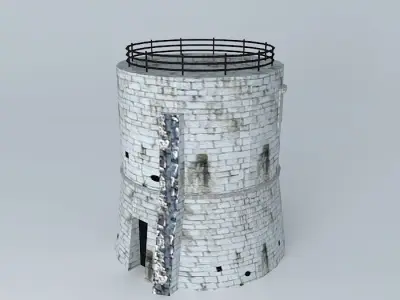 Porec Tower Low-poly 3D model