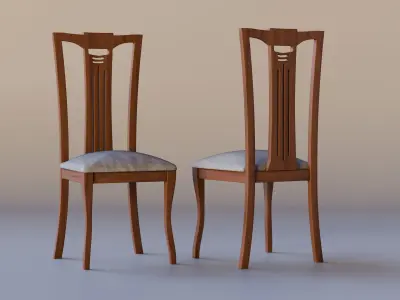 Dining Table With Chairs Free low-poly 3D model