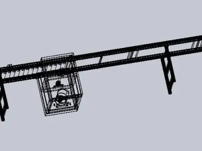 Line roller conveyor 3D model
