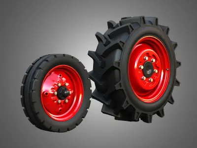 475 DI XP Plus Tractor Wheels and Tires -3d Print File Available 3D model