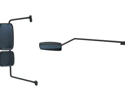 Truck mirrors Low-poly 3D model