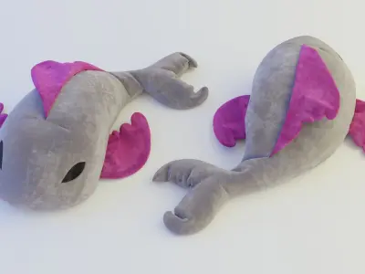 Fish Plush Low-poly 3D model