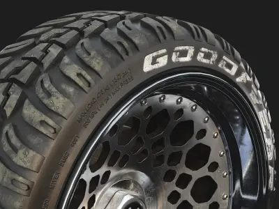 Wheel TG 24 inches for SUV Free low-poly 3D model