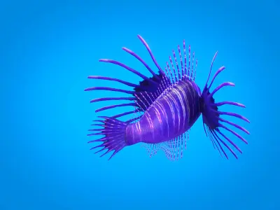 Cartoon Fish Rigged Animated Low-poly 3D model