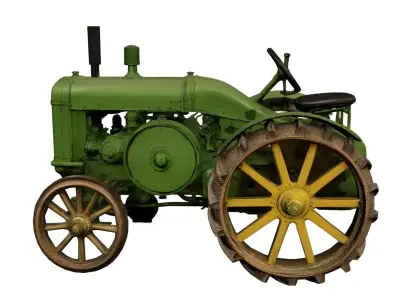 1920s Vintage Tractor Classic Agricultural Utility Vehicle 3D model