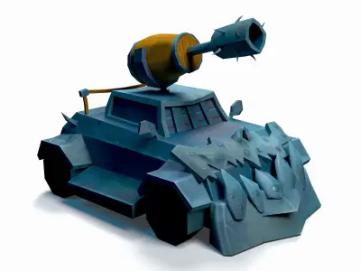 War Tank  Lowpoly Low-poly 3D model