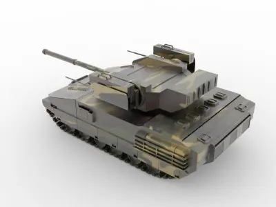 the big tank Low-poly 3D model