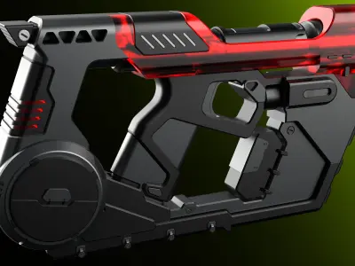 Sci-Fi Guns Set Alpha 3D model