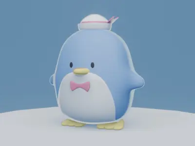 Tuxedo Sam Low-poly 3D model Low-poly 3D model