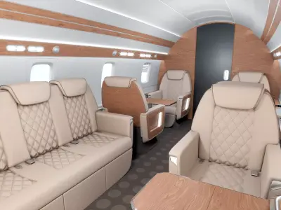 Private Jet interior 3D model